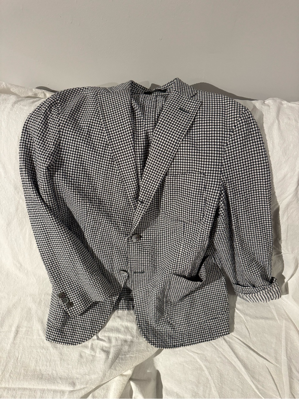 Boglioli Black & White Gingham Blazer
